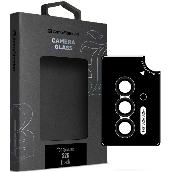Фото - Захисне скло для смартфону Armorstandart для камери Supreme Black Icon for Samsung S26 Black (ARM90420)