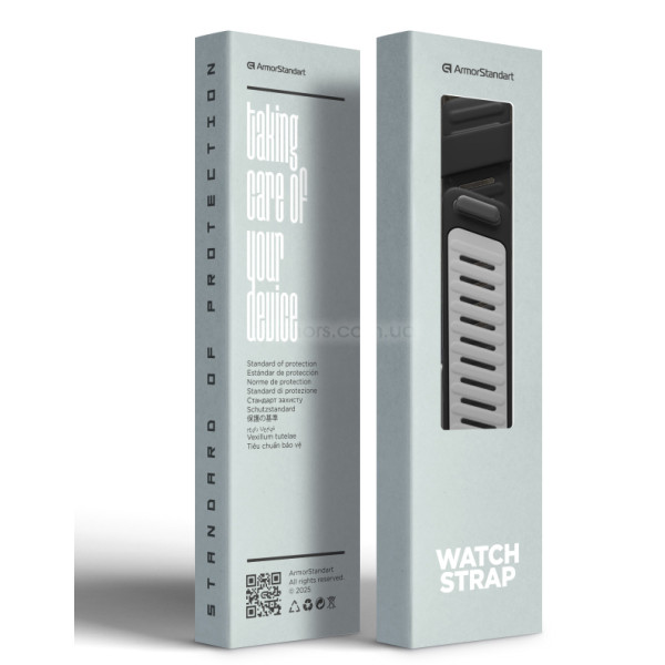 Фото - Ремінець для фітнес-браслета Armorstandart Silicone Tech for Whoop 5.0 / MG Black with Black (ARM90098)