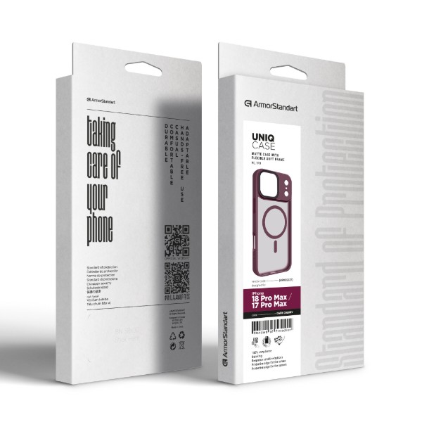 Фото - Чохол для смартфона Armorstandart Uniq MagCase for Apple iPhone 18 Pro Max / 17 Pro Max Dark Cherry (ARM92327)