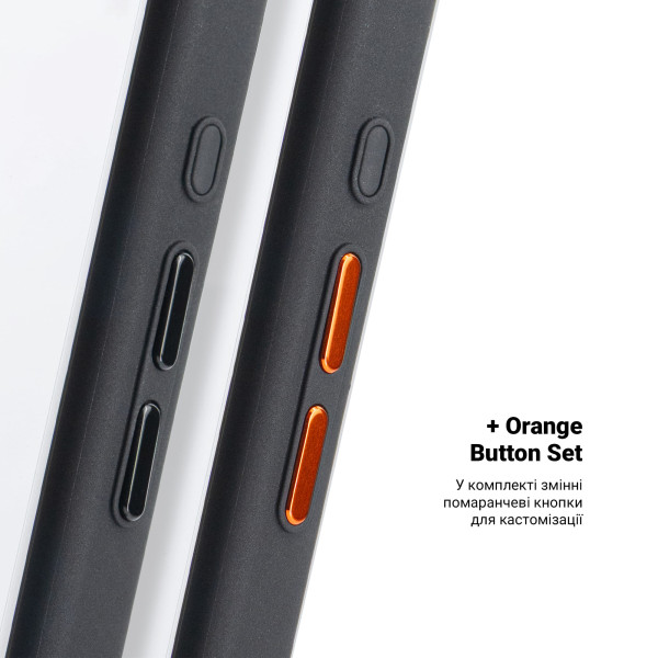 Фото - Чохол для смартфону Armorstandart Unit MagCase for Apple iPhone 17 Black + Orange Button Set (ARM90579)