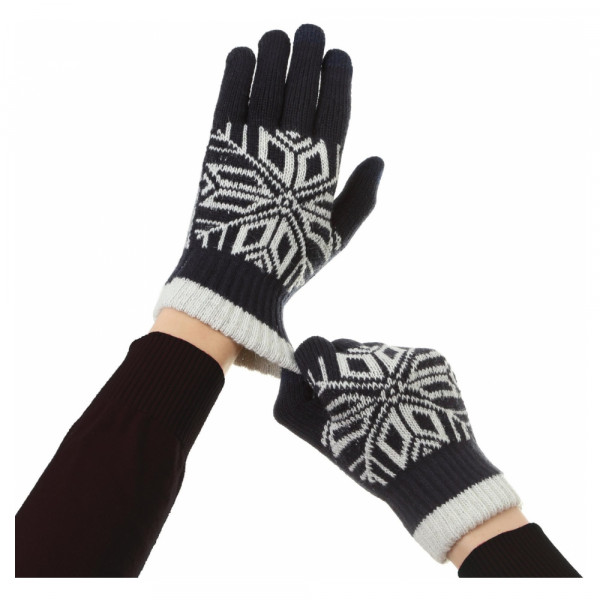 Фото - Рукавички для сенсорних екранів Armorstandart Touch Gloves Snowflake с орнаментом Black (ARM59993)
