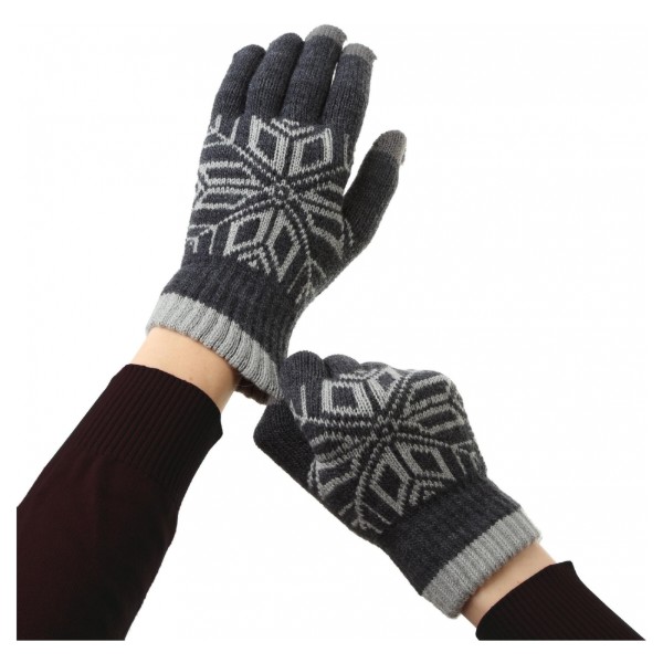 Фото - Перчатки для сенсорных экранов Armorstandart Touch Gloves Snowflake з орнаментом Light Grey (ARM59995)