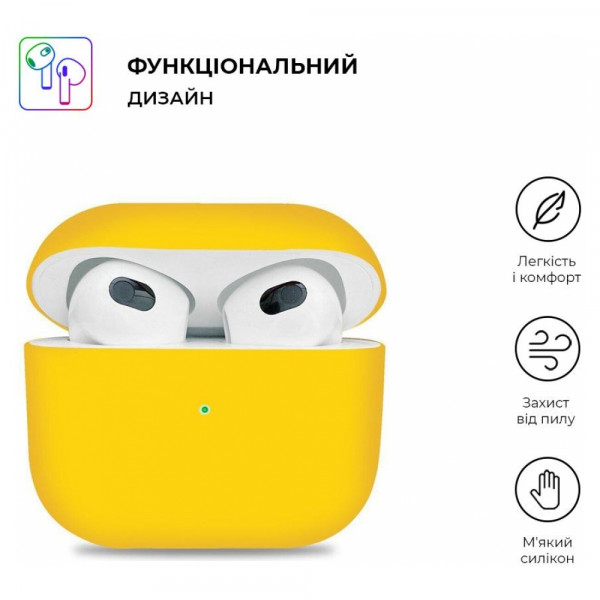 Фото - Чохол для навушників Armorstandart Ultrathin Silicone Case for Apple AirPods 3 Yellow (ARM60299)