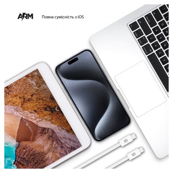Фото - Кабель Armorstandart AMQKJ3ZM Type-C to Type-C 1m White (ARM72698)