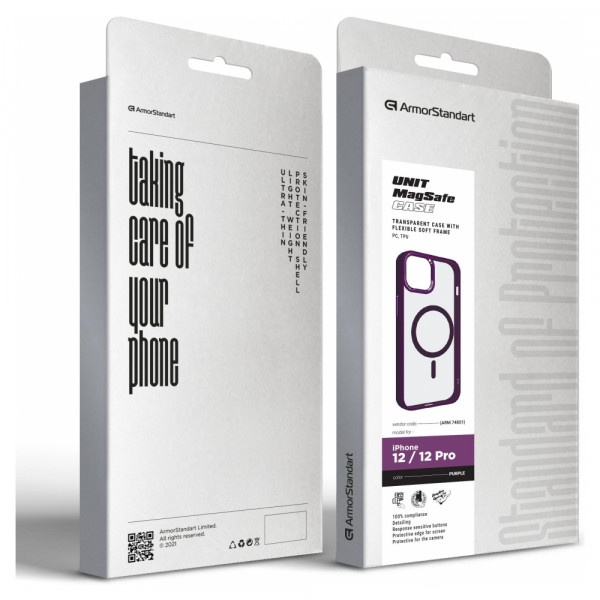 Фото - Чохол для смартфону Armorstandart MagSafe for Apple iPhone 12/12 Pro Purple (ARM74851)