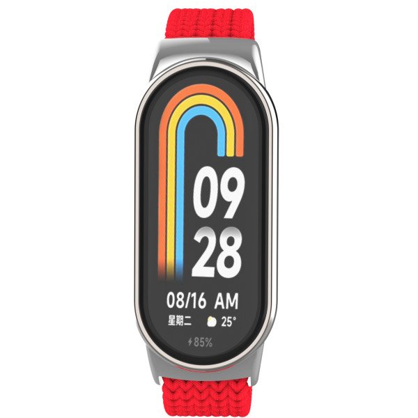 Фото - Ремінець для фітнес-браслету Armorstandart Braided Solo Loop for Xiaomi Smart Band 10/9/8 Red (ARM86884)