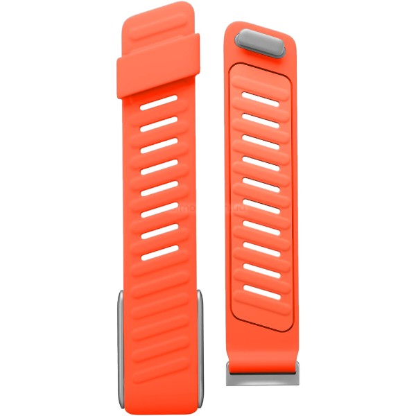 Фото - Ремешок для фитнес-браслета Armorstandart Silicone Tech for Whoop 5.0 / MG Orange with Silver (ARM90099)