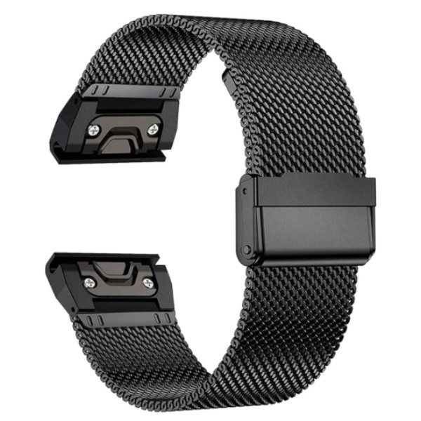 Фото - Ремінець для смарт-годинника Armorstandart Flat Milanese for Garmin 20 mm Black (ARM85728)