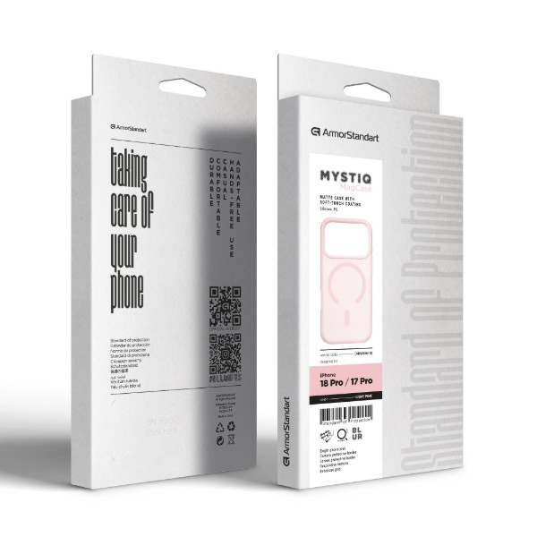 Фото - Чехол для смартфона Armorstandart Mystiq MagCase for Apple iPhone 18 Pro / 17 Pro Light Pink (ARM93618)