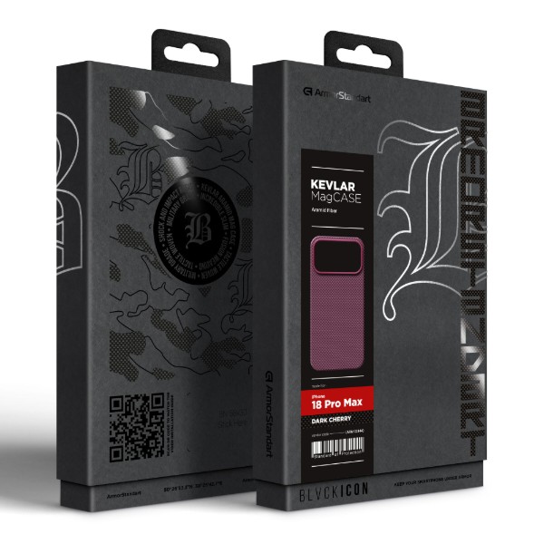 Фото - Чехол для смартфона Armorstandart BlackIcon Kevlar MagCase for Apple iPhone 18 Pro Max Dark Cherry (ARM92844)
