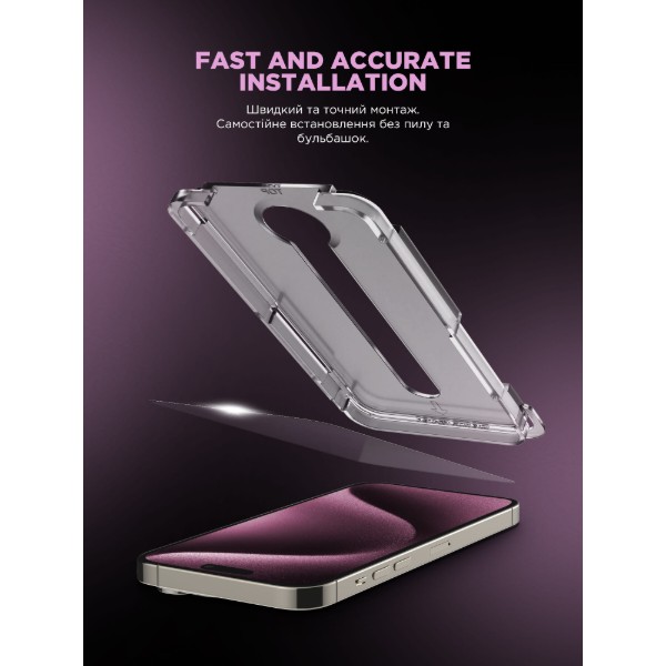 Фото - Захисне скло для смартфону Armorstandart Black Icon Supreme EZ for iPhone 17 Pro (ARM86407)