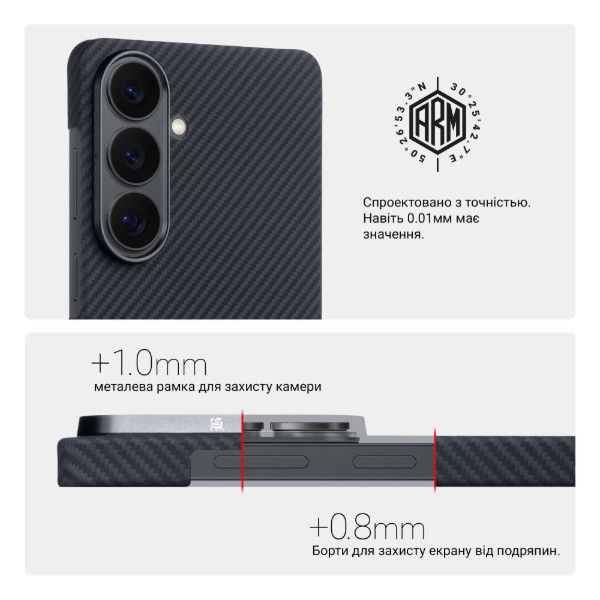 Фото - Чехол для смартфона Armorstandart BlackIcon Aramid Twill MagCase for Samsung S26 Plus Black (ARM90146)