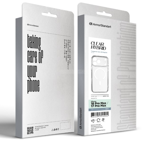 Фото - Чохол для смартфону Armorstandart Clear Hybrid MagCase for Apple iPhone 18 Pro Max / 17 Pro Max White (ARM91754)