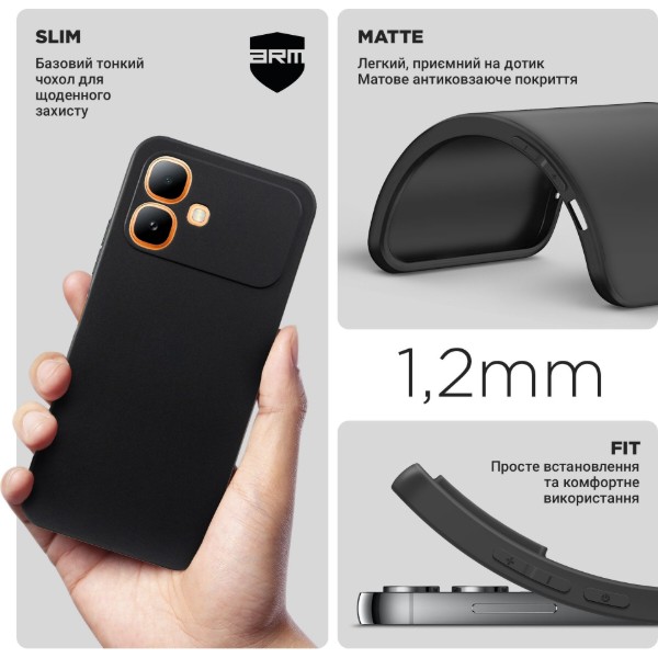 Фото - Чехол для смартфона Armorstandart Matte Slim Fit for Infinix Smart 20 4G Camera cover Black (ARM90619)