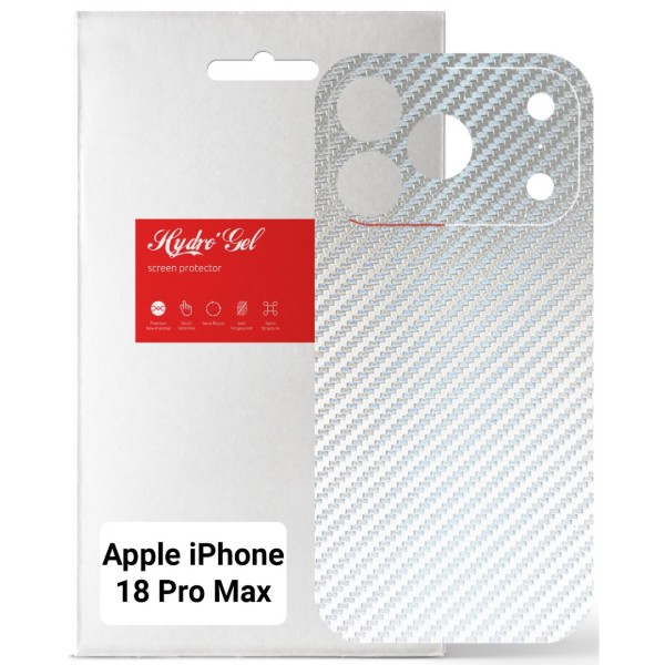 Фото - Защитная пленка для смартфона Armorstandart на заднюю панель for Apple iPhone 18 Pro Max Carbone Silver (ARM94246) Фото - Защитная пленка для смартфона Armorstandart на заднюю панель for Apple iPhone 18 Pro Max Carbone Silver (ARM94246)