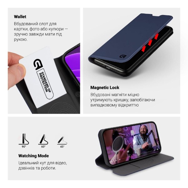 Фото - Чехол для смартфона Armorstandart OneFold Case for Infinix Smart 20 4G Dark Blue (ARM91212)