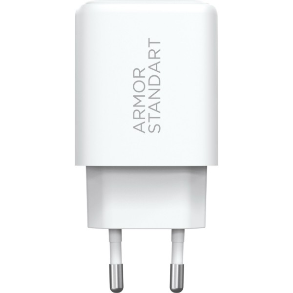 Фото - Мережевий зарядний пристрій Armorstandart Poweraze 45W GaN Type-C+USB-A White (ARM90431)