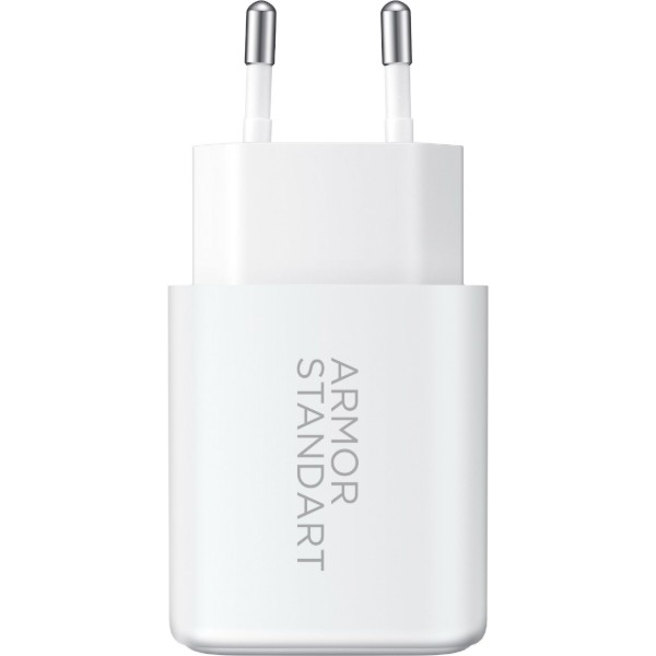 Фото - Мережевий зарядний пристрій Armorstandart Poweraze 45W GaN Type-C+USB-A White (ARM90431)