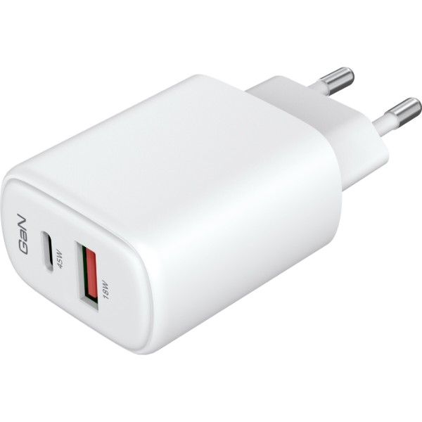 Фото - Мережевий зарядний пристрій Armorstandart Poweraze 45W GaN Type-C+USB-A White (ARM90431)