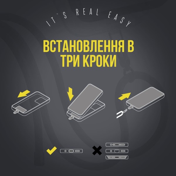 Фото - Ремешок для смартфона Armorstandart Rope Black Sunflower with Clear holder (ARM67201)