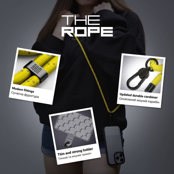 Фото - Ремешок для смартфона Armorstandart Rope Black Sunflower with Clear holder (ARM67201)