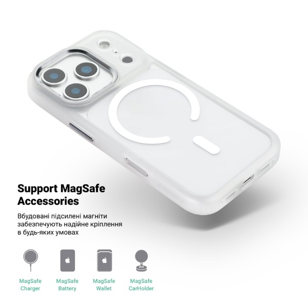 Фото - Чохол для смартфону Armorstandart Unit-C MagCase for Apple iPhone 17 Pro Matte Clear Silver (ARM91204)