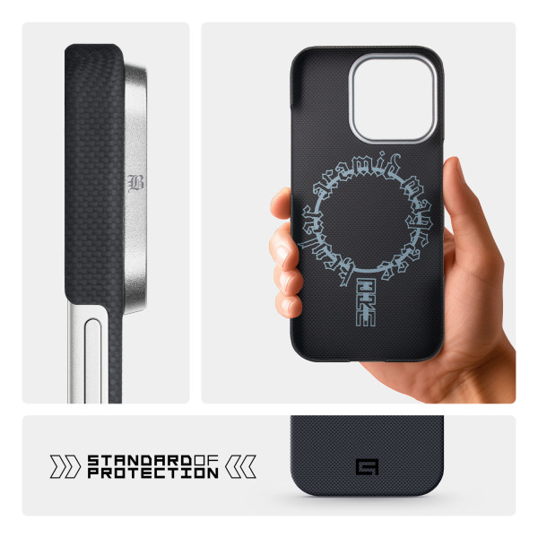 Фото - Чохол для смартфону Armorstandart BlackIcon Aramid Plain MagCase for Apple iPhone 16 Pro Black (ARM90169)