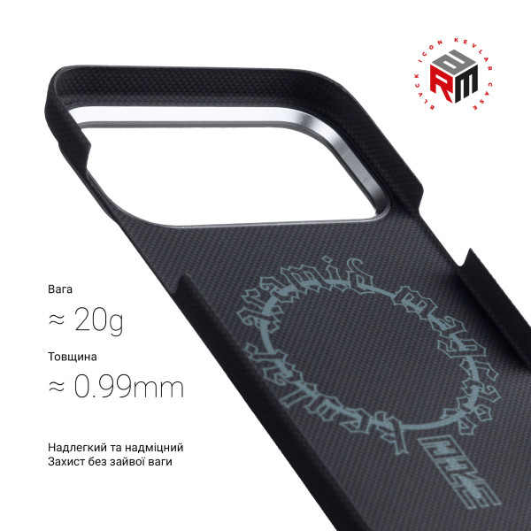 Фото - Чехол для смартфона Armorstandart BlackIcon Aramid Plain MagCase for Apple iPhone 17 Pro Black (ARM90160)