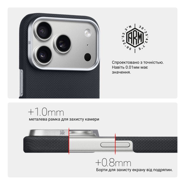 Фото - Чехол для смартфона Armorstandart BlackIcon Aramid Plain MagCase for Apple iPhone 17 Pro Black (ARM90160)