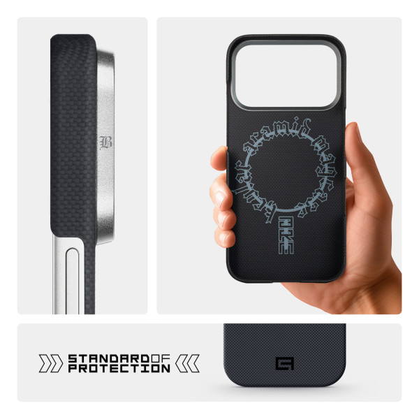 Фото - Чехол для смартфона Armorstandart BlackIcon Aramid Plain MagCase for Apple iPhone 17 Pro Black (ARM90160)