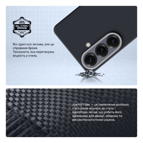 Фото - Чехол для смартфона Armorstandart BlackIcon Aramid Plain MagCase for Samsung S25 Black (ARM90162)