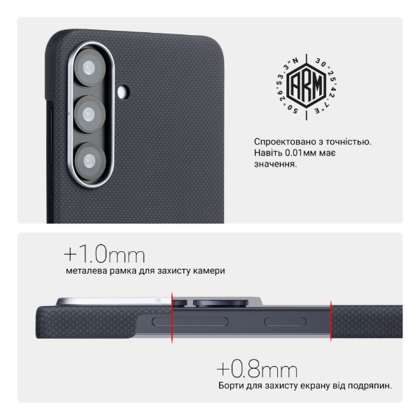 Фото - Чехол для смартфона Armorstandart BlackIcon Aramid Plain MagCase for Samsung S25 Black (ARM90162)