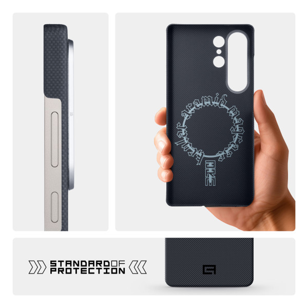 Фото - Чехол для смартфона Armorstandart BlackIcon Aramid Plain MagCase for Samsung S25 Ultra Black (ARM90163)