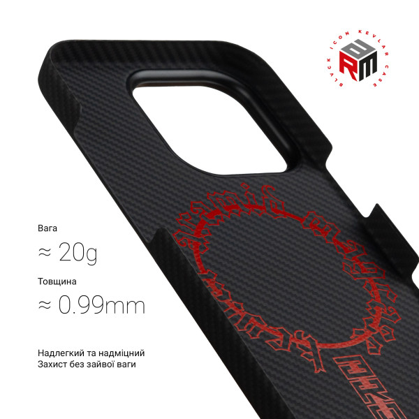 Фото - Чехол для смартфона Armorstandart BlackIcon Aramid Twill MagCase for Apple iPhone 16 Pro Black (ARM90151)