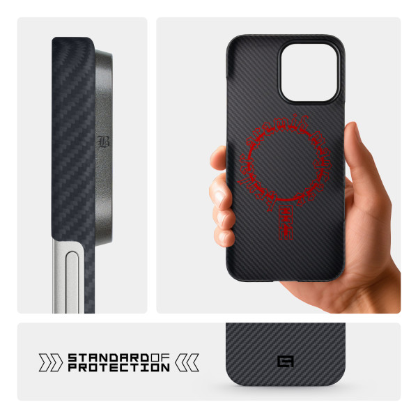Фото - Чехол для смартфона Armorstandart BlackIcon Aramid Twill MagCase for Apple iPhone 16 Pro Max Black (ARM90152)