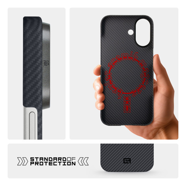 Фото - Чохол для смартфону Armorstandart BlackIcon Aramid Twill MagCase for Apple iPhone 17 Black (ARM90148)