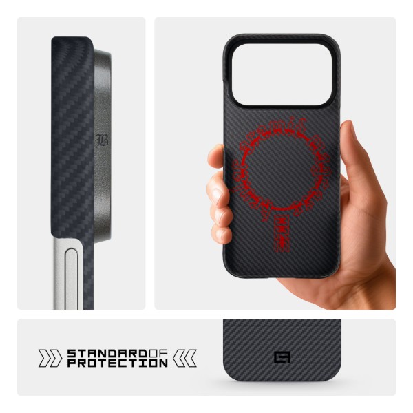 Фото - Чохол для смартфону Armorstandart BlackIcon Aramid Twill MagCase for Apple iPhone 17 Pro Black (ARM90149)