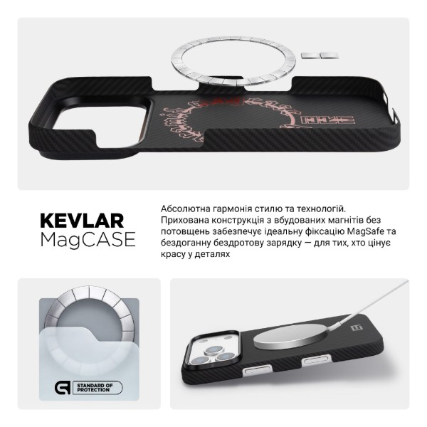 Фото - Чохол для смартфону Armorstandart BlackIcon Aramid Twill MagCase for Apple iPhone 17 Pro Black (ARM90149)