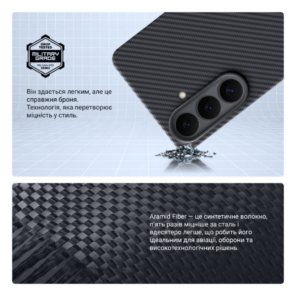 Фото - Чехол для смартфона Armorstandart BlackIcon Aramid Twill MagCase for Samsung S26 Black (ARM90145)