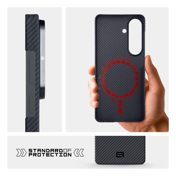 Фото - Чехол для смартфона Armorstandart BlackIcon Aramid Twill MagCase for Samsung S26 Black (ARM90145)