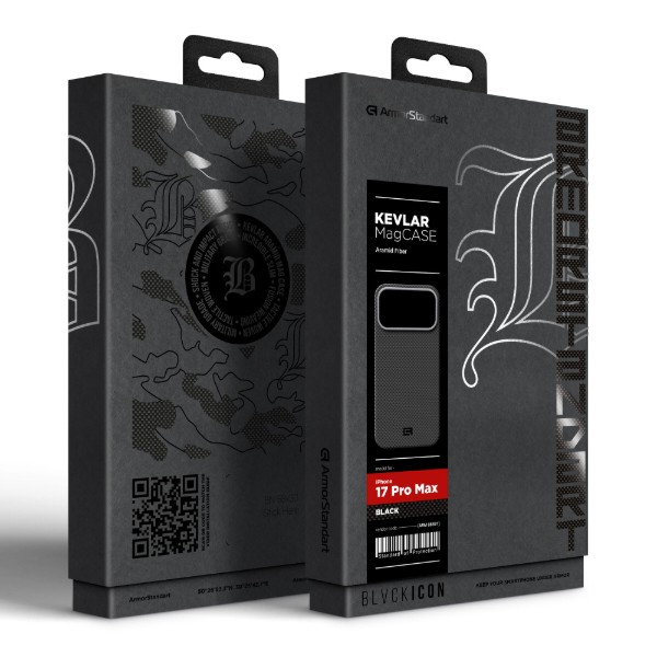 Фото - Чохол для смартфону Armorstandart BlackIcon Kevlar MagCase for Apple iPhone 17 Pro Max Black (ARM88531)