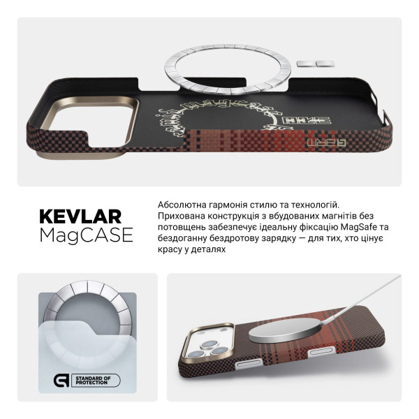 Фото - Чохол для смартфону Armorstandart BlackIcon Kevlar MagCase for Apple iPhone 17 Pro Max Sunset (ARM90155)