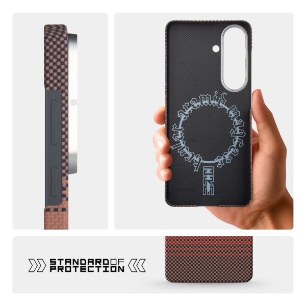 Фото - Чохол для смартфону Armorstandart BlackIcon Kevlar MagCase for Samsung S26 Sunset (ARM90156)