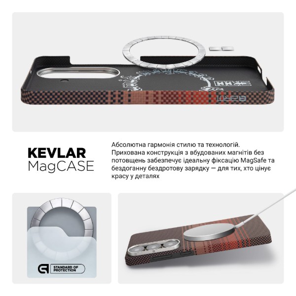 Фото - Чохол для смартфону Armorstandart BlackIcon Kevlar MagCase for Samsung S26 Sunset (ARM90156)