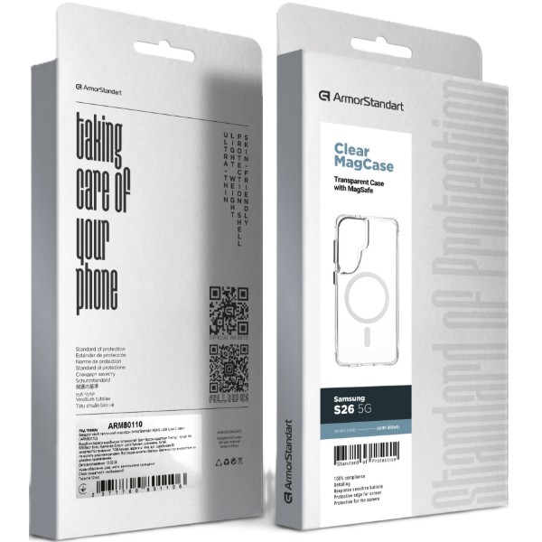 Фото - Чохол для смартфону Armorstandart Clear MagCase for Samsung Galaxy S26 5G Transparent (ARM88864)