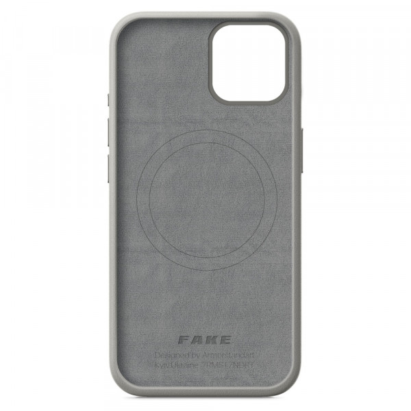 Фото - Чохол для смартфону Armorstandart FAKE Leather Case for Apple iPhone 15 Grey (ARM76289)