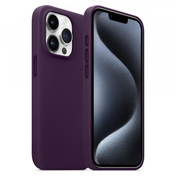 Фото - Чохол для смартфону Armorstandart FAKE Leather Case for Apple iPhone 15 Pro Deep Purple (ARM76302)