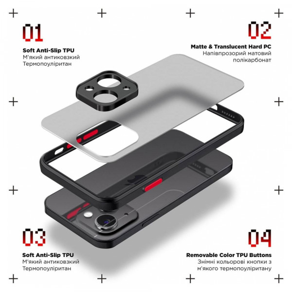 Фото - Чохол для смартфону Armorstandart Frosted Matte for Realme C67 4G Black (ARM73863)