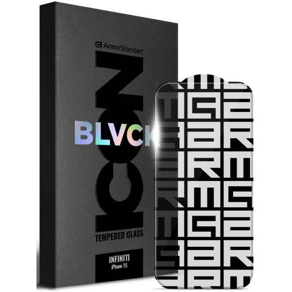 Фото - Защитное стекло для смартфона Armorstandart Infinity Black Icon 2.75D for Apple iPhone 15 (ARM73955)