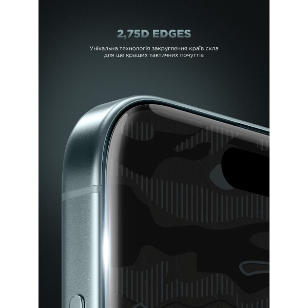 Фото - Захисне скло для смартфону Armorstandart Infinity Black Icon 2.75D for Apple iPhone 15 Pro Max (ARM73957)